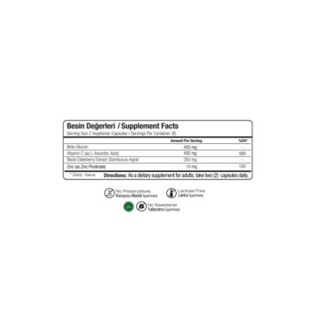 Supplement Beta Glukan Ve Kara Mürver