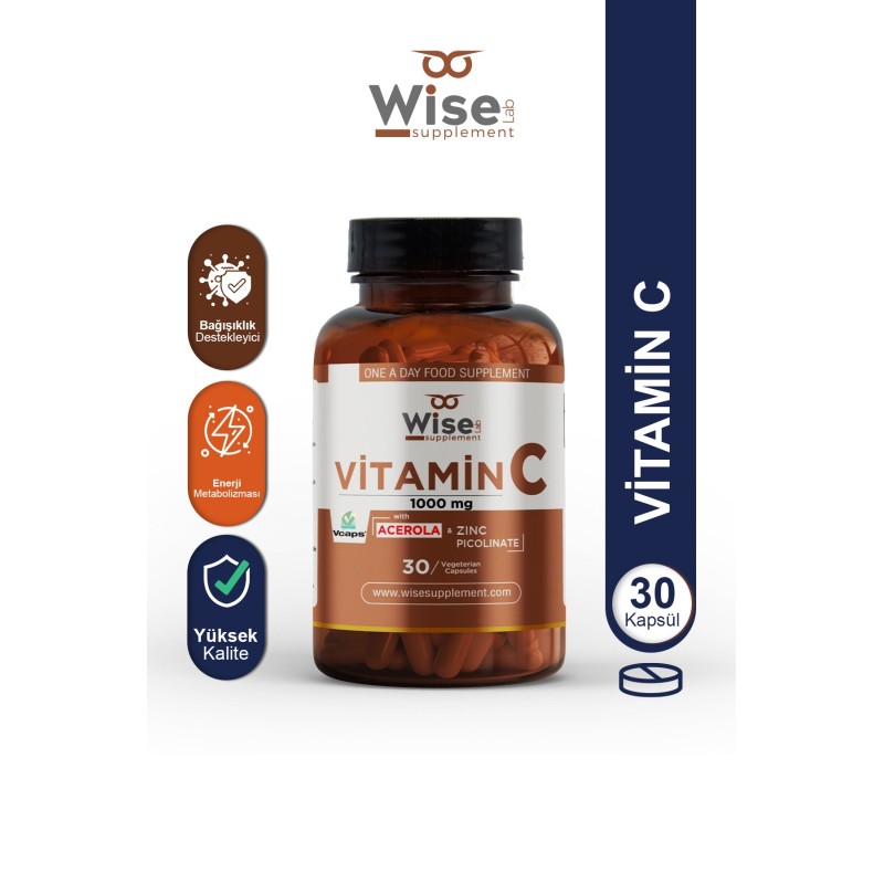 Vitamin C 1000mg 60 Bitkisel Kapsül