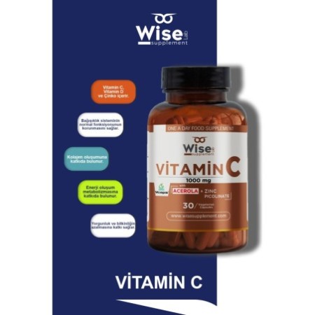 Vitamin C 1000mg 60 Bitkisel Kapsül