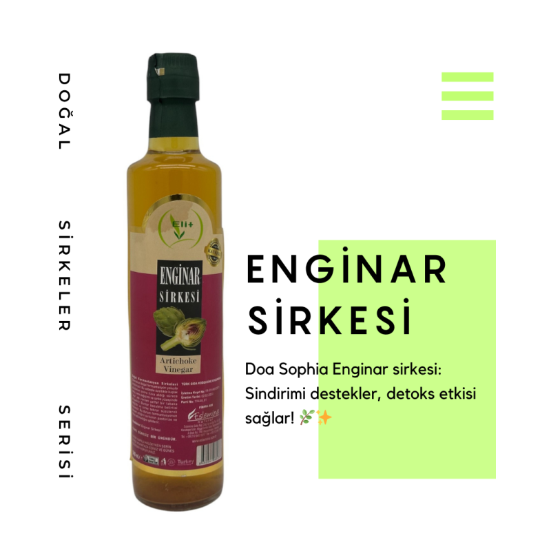 Organik Enginar Sirkesi 500 ML