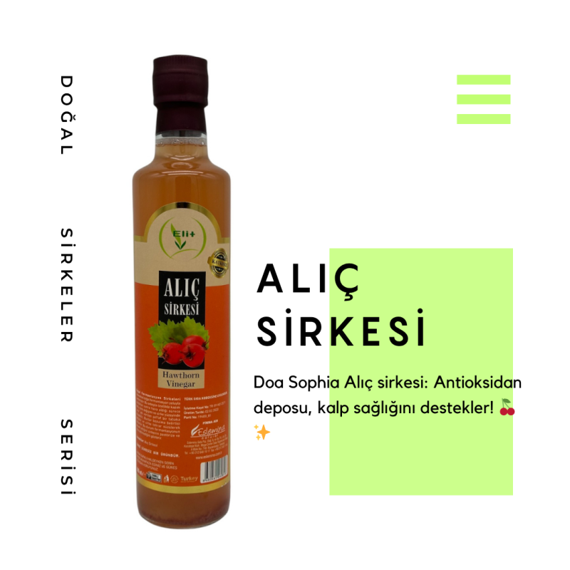 Organik Alıç Sirkesi 500 ML