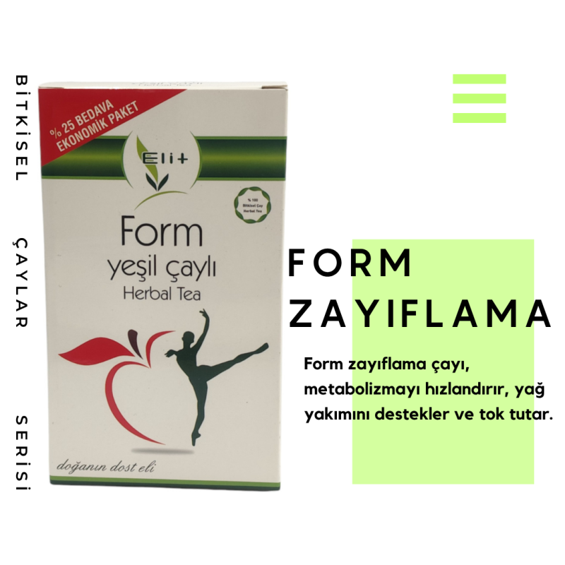 Yeşil Çaylı Form Bitkisel Karışım Çay