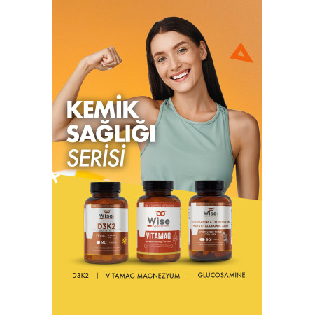 WiseLab Kemik Sağlığı Serisi, güçlü kemik yapısı ve eklem sağlığını desteklemek için bilimsel olarak formüle edilmiş üç önemli b