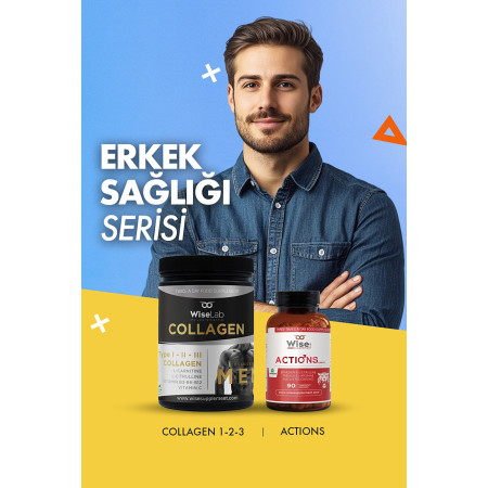 WiseLab Erkek Sağlığı Serisi Kolajen + Action