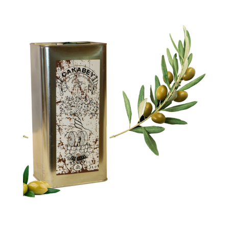 Çakabey Taş Baskı Soğuk Sıkım Erken Hasat Saf Zeytin Yağı 5 Litre