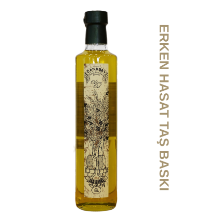 Çakabey Taş Baskı Soğuk Sıkım Erken Hasat Saf Zeytin Yağı Urla Organik
