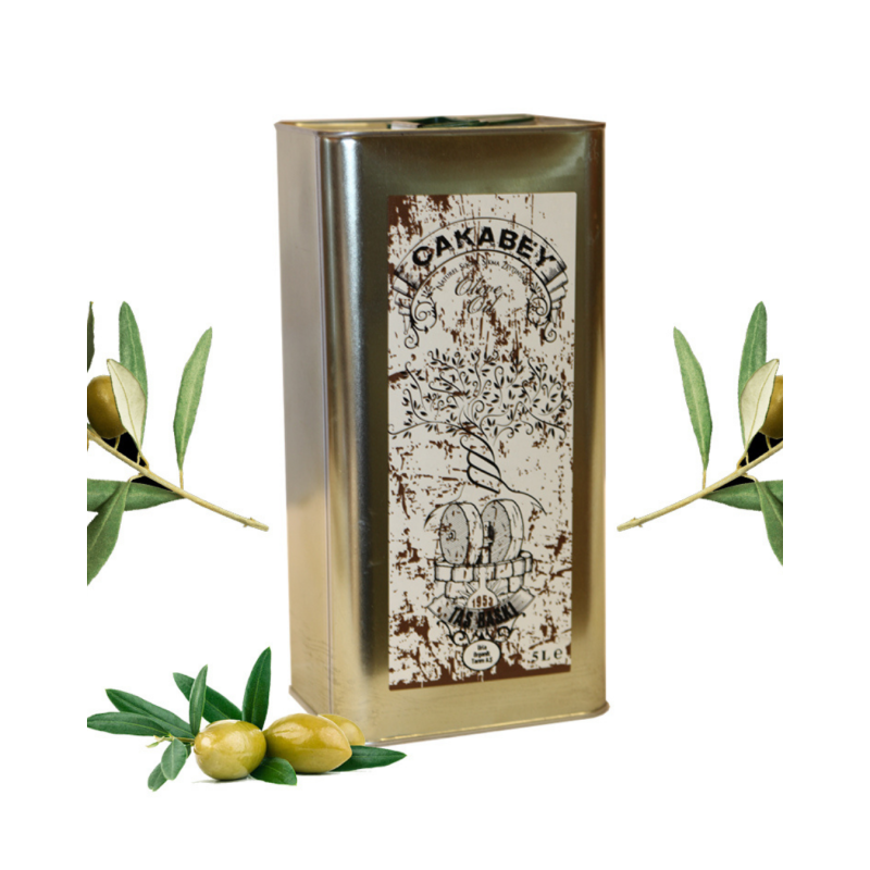 Çakabey Taş Baskı Soğuk Sıkım Erken Hasat Saf Zeytin Yağı 5 Litre